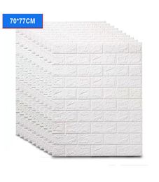 3D Brick Wall Sticker PE Foam Wall Stickers Living Room Bed room Covering DIY Self adhesive Brick Wallpaper for Waterproof8966558