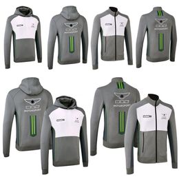 F1 Team Racing Clothing Zipper Sweater Jacket for Men and Women Leisure Sports Fans Hoodie in Spring and Autumn and Winter