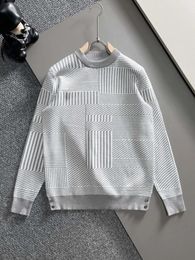 Men's Sweaters Sweater Pullover Fashoin Brand Causal Wool Coat Luxury Striped Grey Design Long Sleeve Women