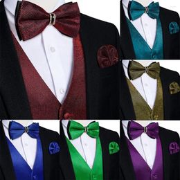 Men's Vests Fashion Mens Sequin Waistcoat Nightclub Prom Wedding Party Suit Vest Bow Tie Handkerchief Cufflinks Singers Performers Tops