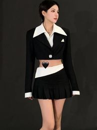Insozkdg Spring Two Piece Suit Women Cardigan Jacket Skirt 2Pcs Suits Long Sleeve Sexy Chic Fashion Clothing 240108