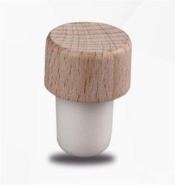 Factory Bar Products Wine Stoppers Bottle Stopper Wood Tplug Corks Sealing Plug Cap tool KD16328155