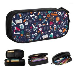 Cosmetic Bags Custom Science Stuff Cute Pencil Cases Boys Gilrs Large Capacity Math Physical Biology Bag Student School