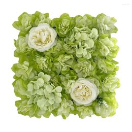 Decorative Flowers DIY Artificial Flower Wall Fake Rose Decoration For Wedding Backdrop Home Bride Bouquet Holding 35x35cm