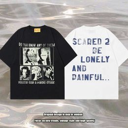 TKPA Hip Hop Graffiti Print Short Sleeve T-shirt for Men and Women China-Chic Brand Loose Couple Leisure Versatile tee