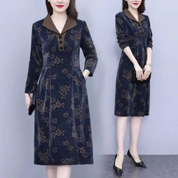 Casual Dresses Dress Female Middle-aged Mother Autumn 2024 High-end Exquisite Luxury Big Brand Foreign Air Age Reduction Skirt