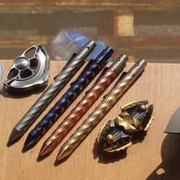 EDC Brass Copper Alloy Zirconium Pen With Collection Writing Multi-functional Portable Outdoor EDC Tools 240106