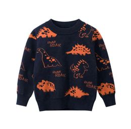 TELOTUNY Knitted Toddler Boy Sweater Casual Spring Cartoon Dinosaur Pattern Warm Cotton Boys Sweaters Pullovers Winter Clothes Y097089483