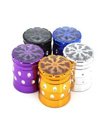 Mini 4 Parts Aluminium Alloy Metal Grinder Herb Grinder With BlingBling Diamond Grinders Diameter 50mm Tobacco Grinder Tobacco Crus6300281