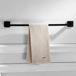 Bath Accessory Set Black Towel Holder For Bathroom Sturdy Construction And Rust-Resistant Long-lasting Functional