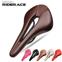 Bike Saddles Bicycle Saddle Breathable Hollow Design PU Leather Soft Comfortable Seat MTB Mountain Road Bike One-Piece Cushion Cycling PartsL240108