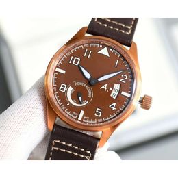 luxury menwatch iwc watch mens big pilot watches high quality auto mechanical uhren super luminous date watchmen leather strap montre pilot luxe 6O8B