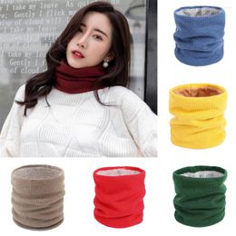 Scarves Knitting Warm Winter Scarf For Women Children Thickened Wool Collar Neck Cotton Unisex Outdoor Knitted Fur Face Cover