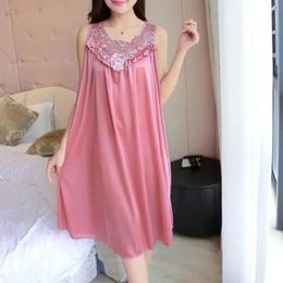 Women's Sleepwear Great Night Dress V-neck Comfortable Non Shrink Sexy Women Faux Silk Sling Silky Touch