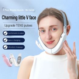 VType Face Slimming Instrument Ems MicroCurrent Shaping Intelligent Beauty Massager Slim Chin 240106