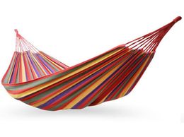 Outdoor Portable Hammock Garden Home Dormitory Lazy Chair Sports Travel Camping Swing Chairs Thick Canvas Stripe Hang Bed Hammocks7668777