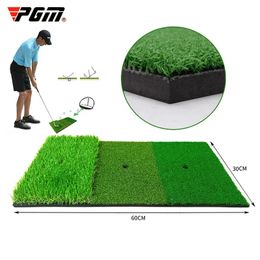 PGM Golf Hitting Mat 3 Grasses with Rubber Tee Hole Golf Training Aids Indoor Outdoor Tri-Turf Golf Hitting Grass Golfer Mats 240108
