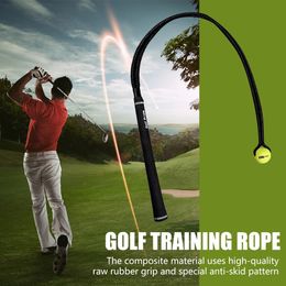 PU Golf Swing Exerciser Rope Elastic Golf Training Aids Rope Portable Corrective Action Lightweight Durable Sporting Accessories 240108