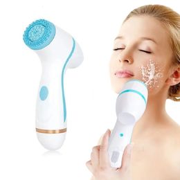 Electric Cleaner 3 In 1 Face Cleansing Brush Machine Skin Care Massager Remove Blackhead Spa Deep Clean Tools 240106