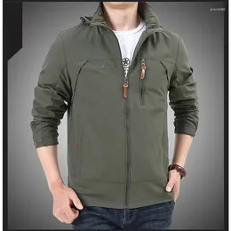 Men's Jackets 2024 Windbreaker Waterproof Autumn Jacket Men Military Hooded Water Proof Wind Breaker Casual Embroidery Coat