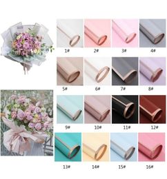 Gold Edge Flower Gift Wrap Paper Wedding Valentine Day Florist Bouquet Supplies DIY Crafts Gift Packaging Wraped Papers 20pcsPack6616057