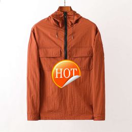2024~High quality brand CP jacekt Half zip metal nylon casual Thin style jacket Casual monocular