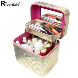 Brushes Brand Crown Makeup Case Large Capacity Professional Makeup Organiser Cosmetic Bag Portable Beauty Brush Storage Case Bolso Mujer