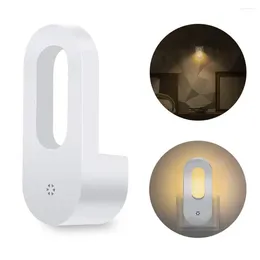 Night Lights Wireless Intelligent Bulb LED Light Sensor EU Plug 2700K Warm White Plug-in Wall Emergency Lamp For Hallway Bedroom
