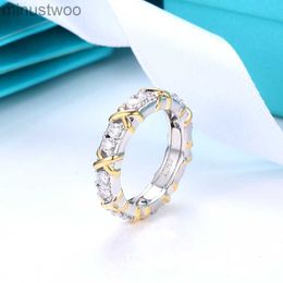 Designer Ring Engagement Rings for Women Luxury Jewellery Rose Gold Silver Cross Diamond Ring Fashion Jewelrys Designers Size 5-9 Lady Girls Party Gift G75F PJWL