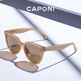 Sunglasses Caponi Fashion Women Sunglasses Korea Brand Desinger Vintage Eyewear Muticolor Retro Superstar Sun Glasses for Female Cp31031