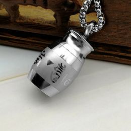 New Stainless Steel Pendant Storage Container Jar Snuff Bottle Pill Spice Miller Herb Tobacco Case Pill Stash Box Necklace Cigarette Holder Smoking Accessories
