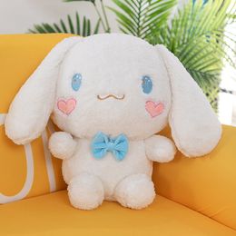 Kawaii Cinnamoroll Plush Toy 25cm Cute White Dog with Tie Stuffed Animal Plushie Doll Pillow Holiday Birthday Gifts for Kids Adults Claw Machine