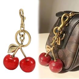 Handbag Pendant Keychain Womens Exquisite Internetfamous Crystal Cherry Car Accessories HighGrade 240108