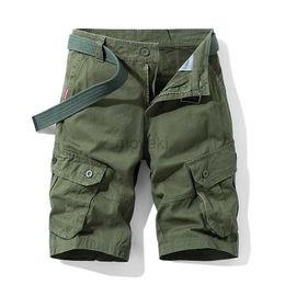 Men's Shorts Mens Goods Short sleeved Summer Cotton Army Tactics 2022 New Khaki Multi Pocket Casual Shorts Loose Military Shorts Mens 24323