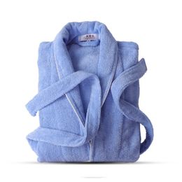 100% Cotton Towelling Terry Robe Lovers Soft Bath Robe Men And Women Nightrobe Sleepwear Male Casual Home Bathrobe el Robe 240108