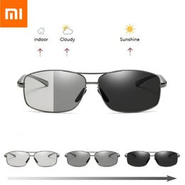 Sunglasses Xiaomi Photochromic Sunglasses Driving Polarized Sunglasses Men's Designer Chameleon Glasses Day Night Color Changing Glasses