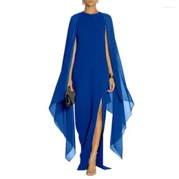 Casual Dresses Summer Maxi For Women Vacation Chiffon Cape Long Dress Female High Slit Vestidos De Mujer Feminino Robe Femme