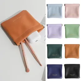 Cosmetic Bags Lady PU Airpods Earphone Wire Bag Portable Leather Cosmetics Lipsticks Pouch Storage Mini Coin Purse Organiser Women Wallet