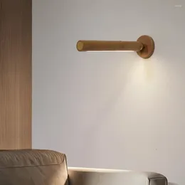 Wall Lamp ZK40 Wood Indoor Light USB Charging 360° Rotatable Adjustable Brightness Touch Switch Sconce Corridor Lights