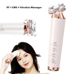 Rf Face Lifting Machine Led Antiwrinkle Beauty Instrument EMS High Frequency Vibration Massager Device Home Use SPA 240106