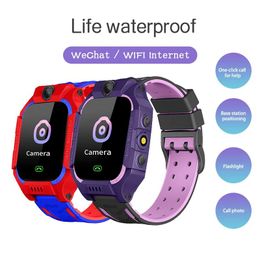 Watches Z6 Children Smart Watch With Sim Bluetooth Tracker Heart Rate Monitor Blood Waterproof Q19 Touch Screen Camera For Android IOS