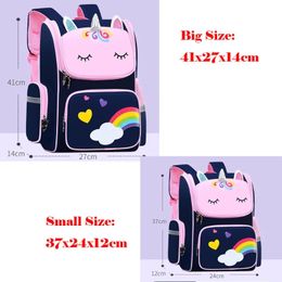 Large Schoolbag Cute Student School Backpack Cartoon Unicorn Bagpack Primary School Book Bags for Teenage Girls Kids 240108