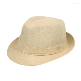 Berets Men Women Spring Summer Fedora Hat Trilby Cuban Sun Cap Panama Krótki brzeg kwiatowy 530