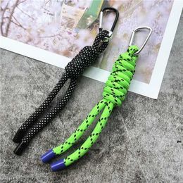 Key Rings Car Keychain Fluorescent Colour Lanyard Hand-woven Personalised Keychain Premium KeyrKey Chain Bag Ornaments Trousers Pendant J240108