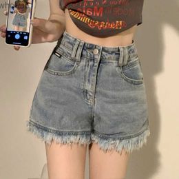 Women's Shorts 2023 Summer Blue Women Denim Shorts High Waist Denim Shorts Female Summer Chic Streetwear Stylish Sexy Hot Shorts Girls YQ240108