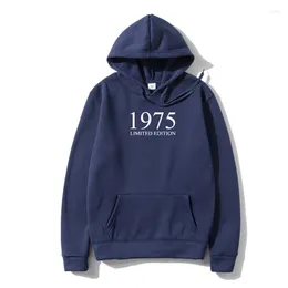 Men's Hoodies 1975 Limited Edition-Mens 40th Birthday Presen /if Outerwear-10 Colours Prin Hoodie Mens Warm Ho Sweat