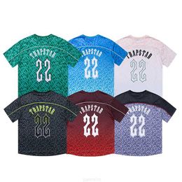 Designer Men Summer Trapstar Tshirt Rainbow Towel Embroidery Decoding Women t Shirt Tees Black Round Neck Tshirts