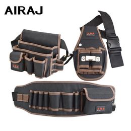 AIRAJ Portable Belt Bag Double Oxford Cloth Waterproof Electrician Tool Multifunctional Storage Toolkit with 240108