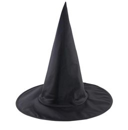 Women Men Black Witch Hat For Halloween Costume Accessory Cool Adult Wizard Hats Costume Party Props Magic Top Hat DBC BH1742055