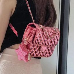 Bags Women's Designer Backpack Top quality Retro Mirror Lacquer Twin Star Backpack Genuine Leather Quilted Diamond Lattice lady Shoulder bags Star Wallet 22cm